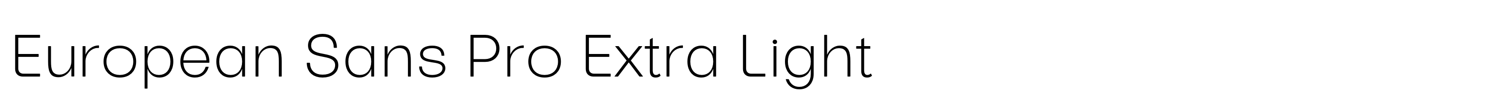European Sans Pro Extra Light
